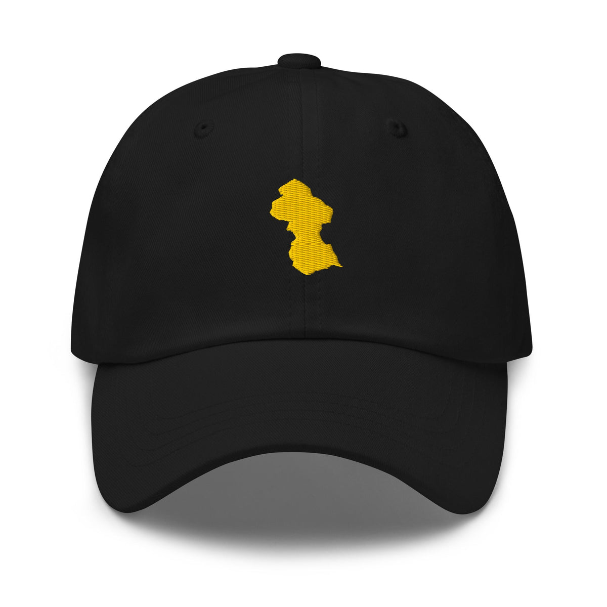 Gold stitching Guyana Diamond Jubilee hat in Black